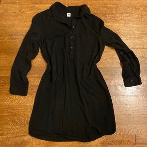Old Navy Halfway buttoned Black Dress Shirt